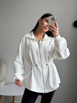 Женская удлинённая кофта на флисе с кулисками на талии, one size (арт. 1522-180) 1522-180 фото