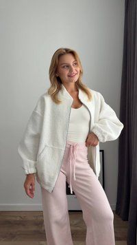 Стильный женский бомбер букле, oversized (арт. 1522-158) 1522-158 фото