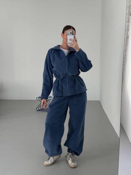 Жіночий теплий костюм з полар-флісу з кулісками, one size (арт. 116-670) 116-670 фото