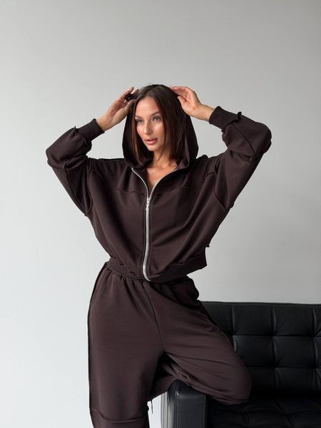 Жіночий спортивний костюм з якісної тринитки із зіп-кофтою, one size (арт. 116-665) 116-665 фото