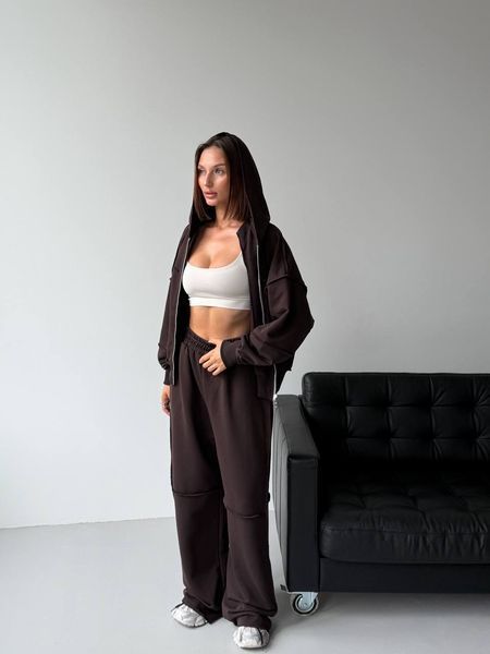 Жіночий спортивний костюм з якісної тринитки із зіп-кофтою, one size (арт. 116-665) 116-665 фото