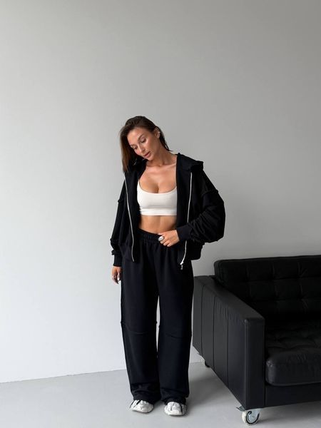 Жіночий спортивний костюм з якісної тринитки із зіп-кофтою, one size (арт. 116-665) 116-665 фото