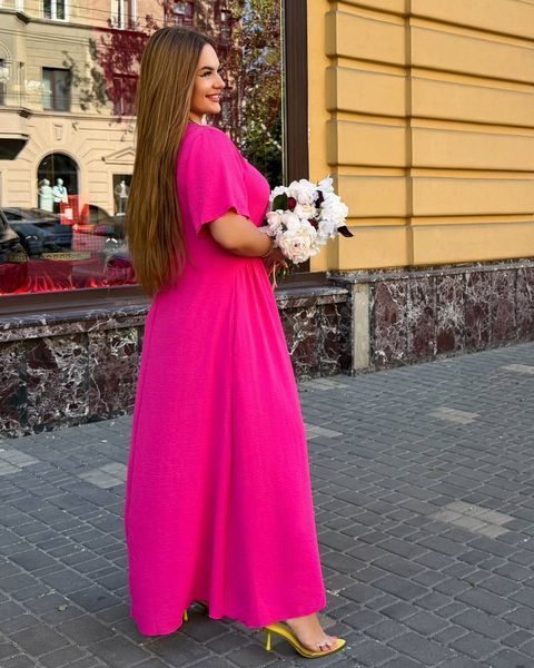 Женское летнее свободное платье макси в стиле бохо, большие размеры (арт. 1374-1031) 1374-1031 фото